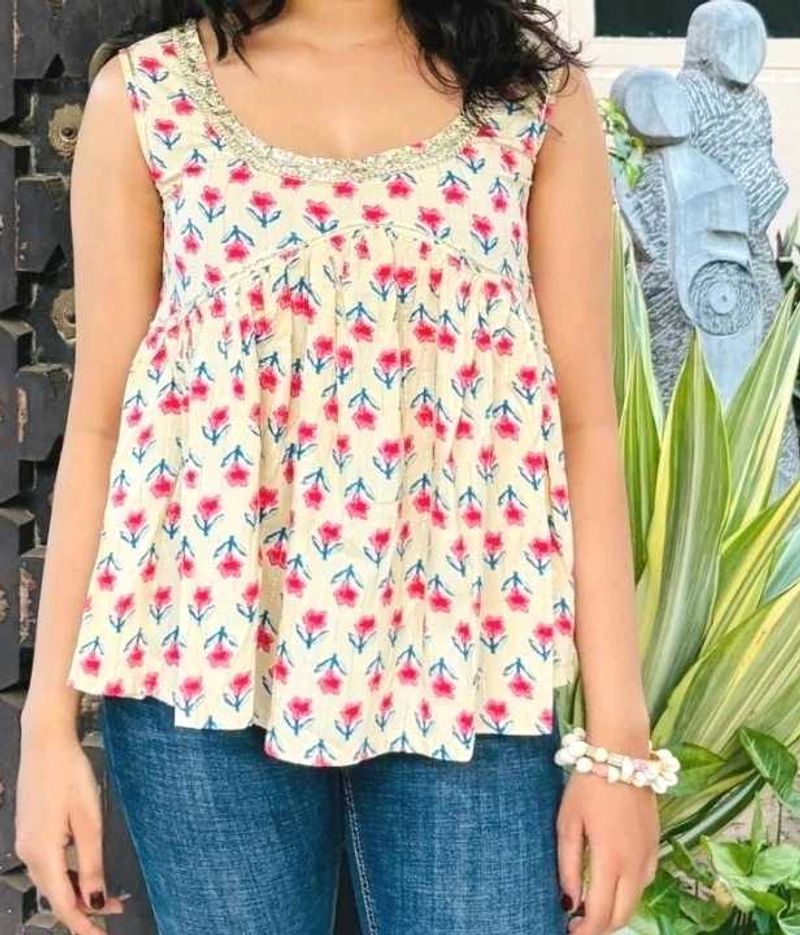 Jasmine Peplum Cotton Kurti