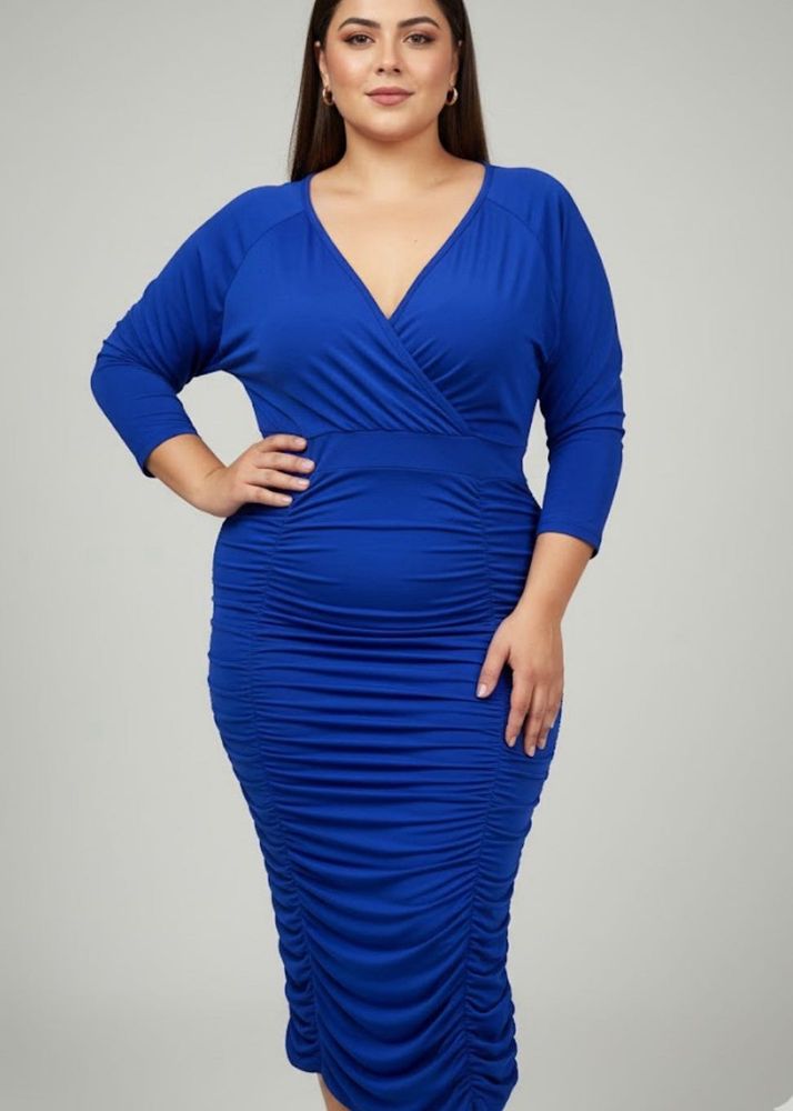 Elegant Blue Midi Dress