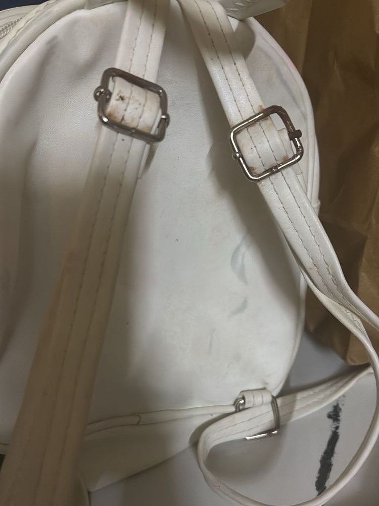 Stylish White Backpack