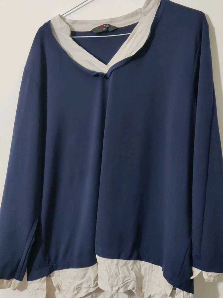 Navy Blue Oversized Tshirt
