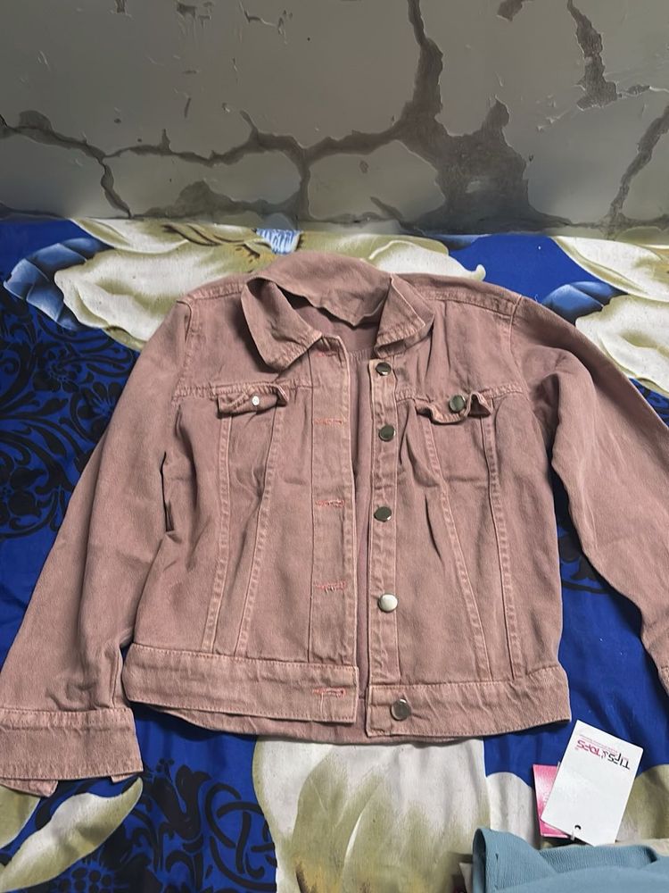 Dusty Rose Denim Jacket