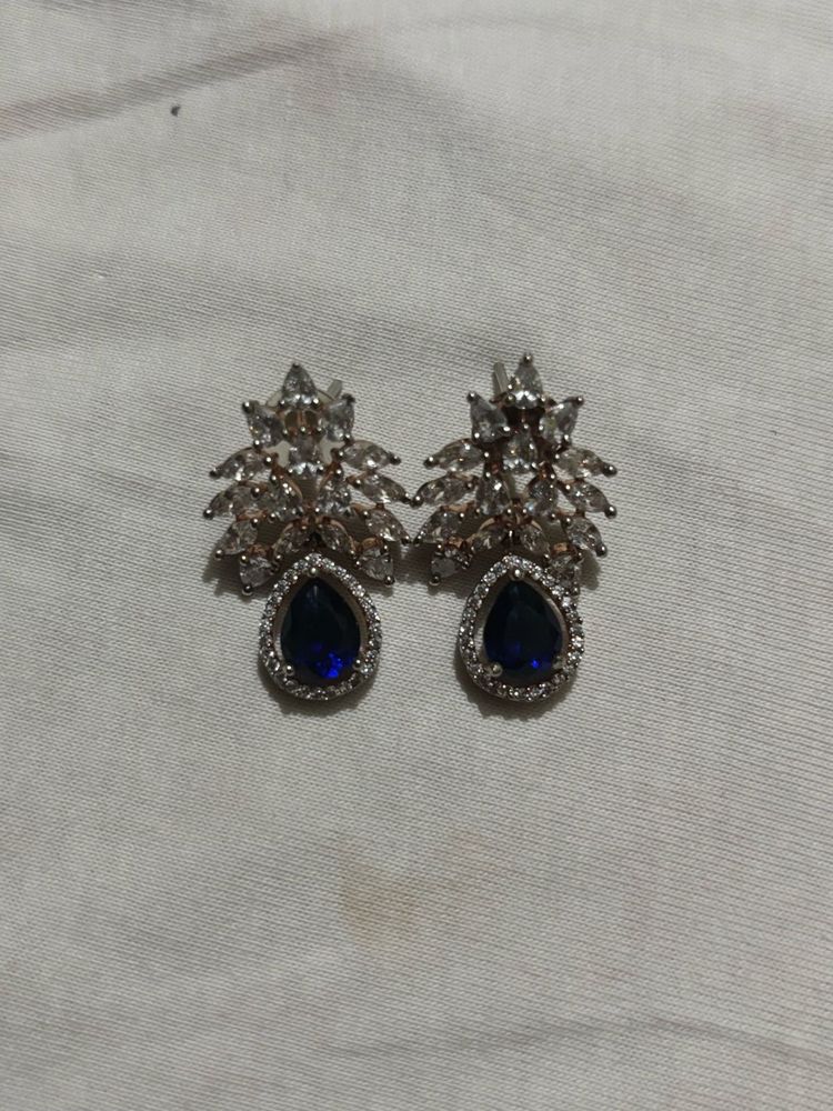 Elegant Blue Stone Earrings