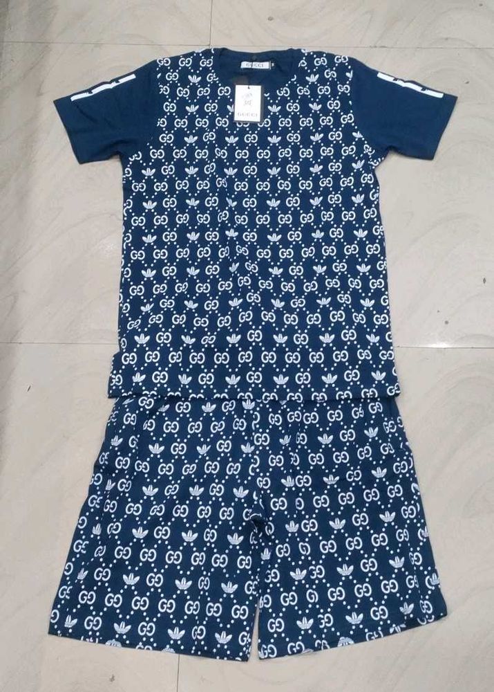 Printed T-Shirt &amp; Shorts Set