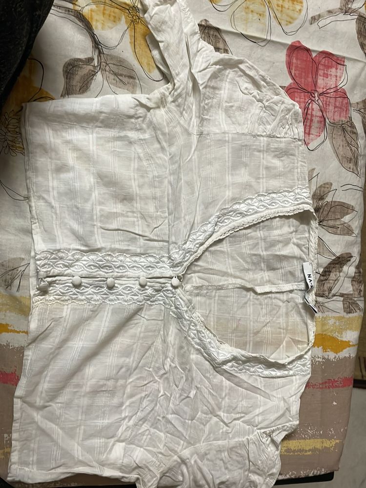 White Crop Shirt