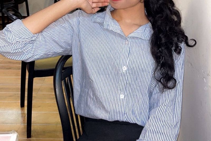 Striped Button-Up Shirt