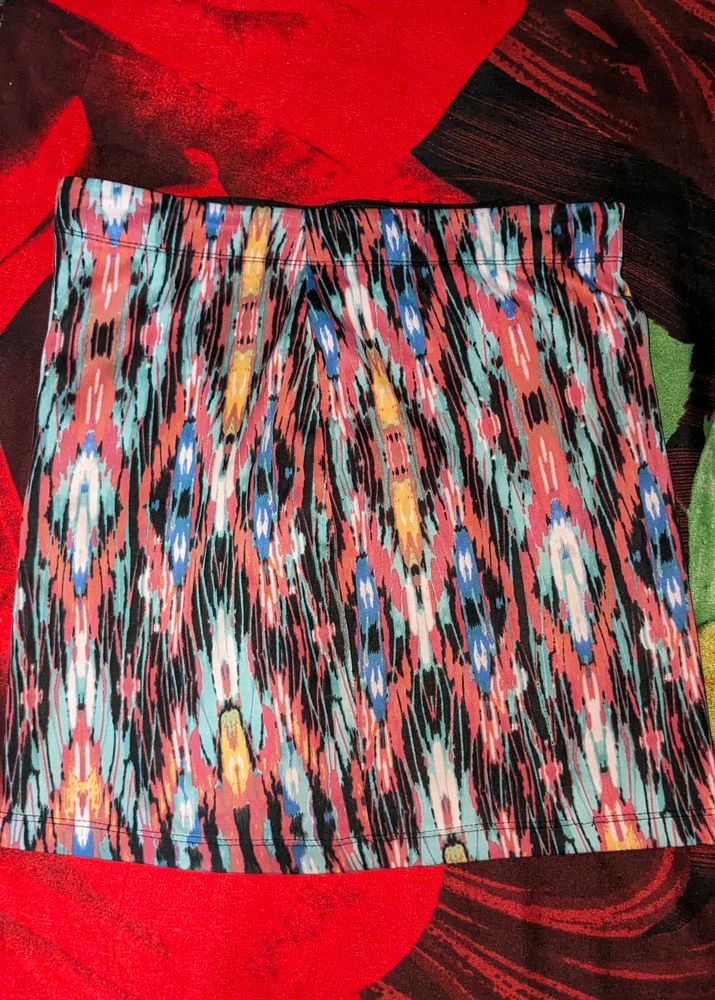 Multicolored Cute Mini Skirt