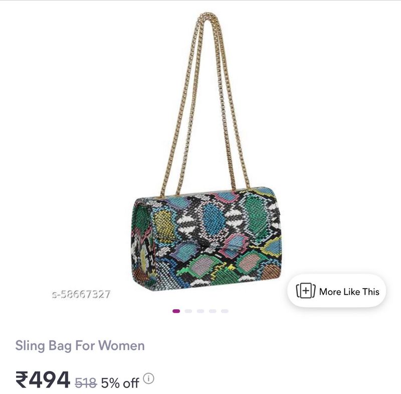 Snakeskin Chain Bag
