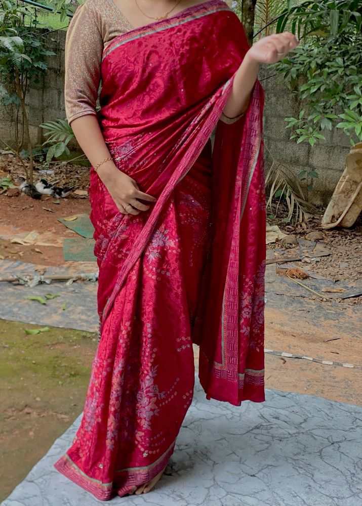 Elegant Red Saree
