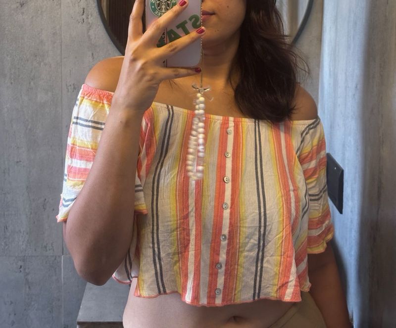 Striped Off-Shoulder Top