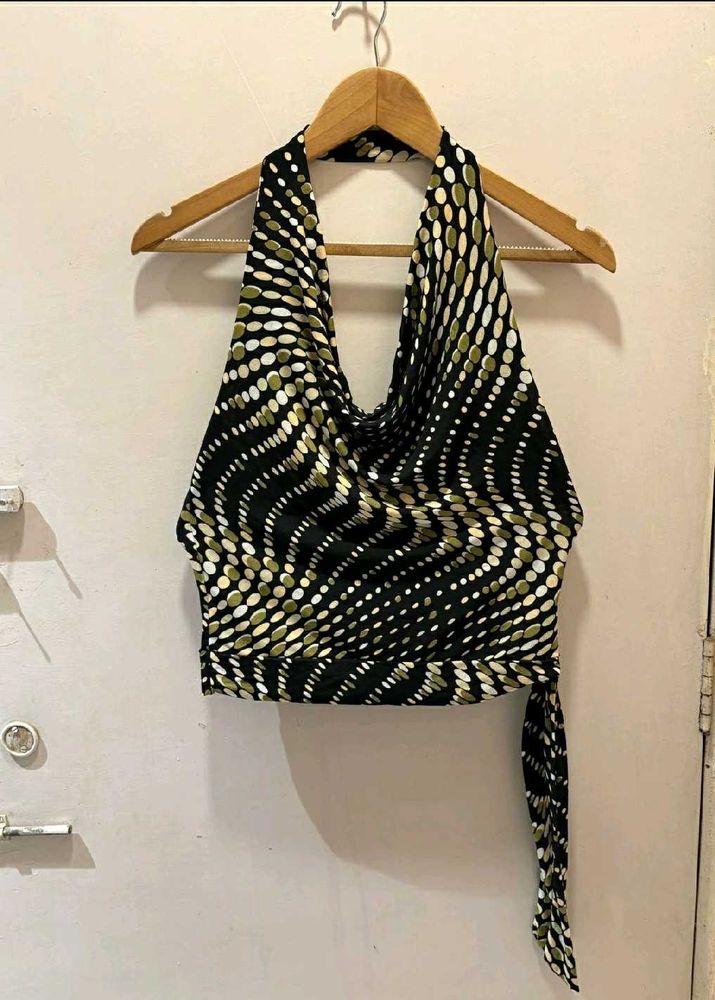 Patterned Halter Top