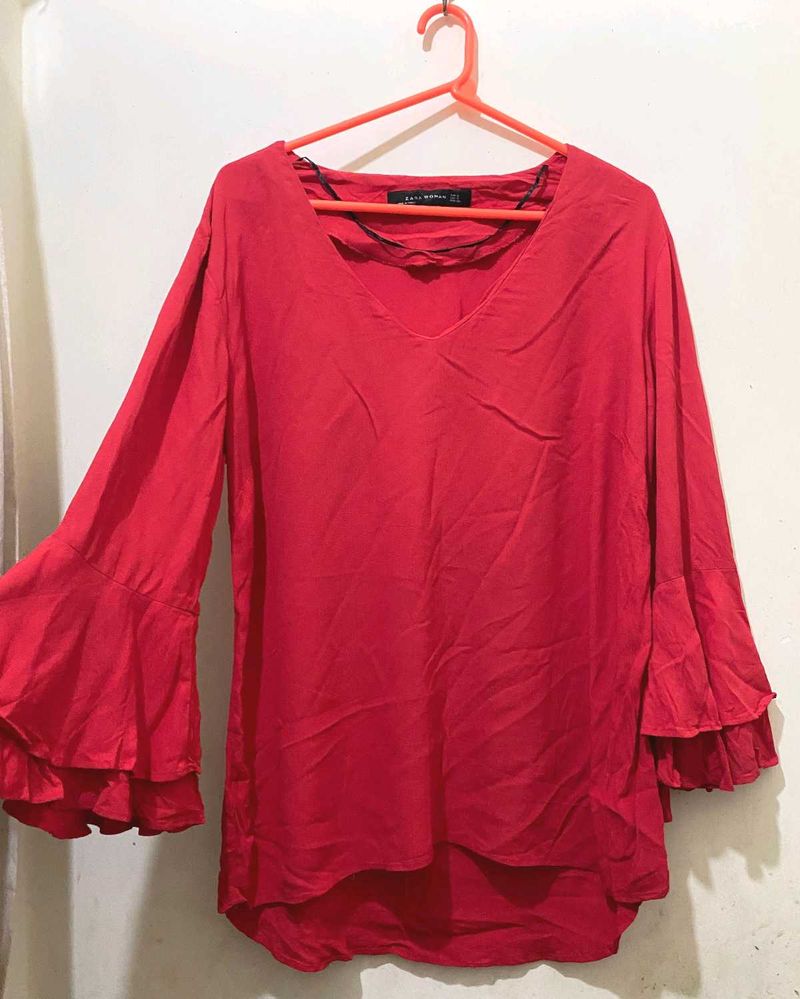 Red Zara Woman Top 34-38