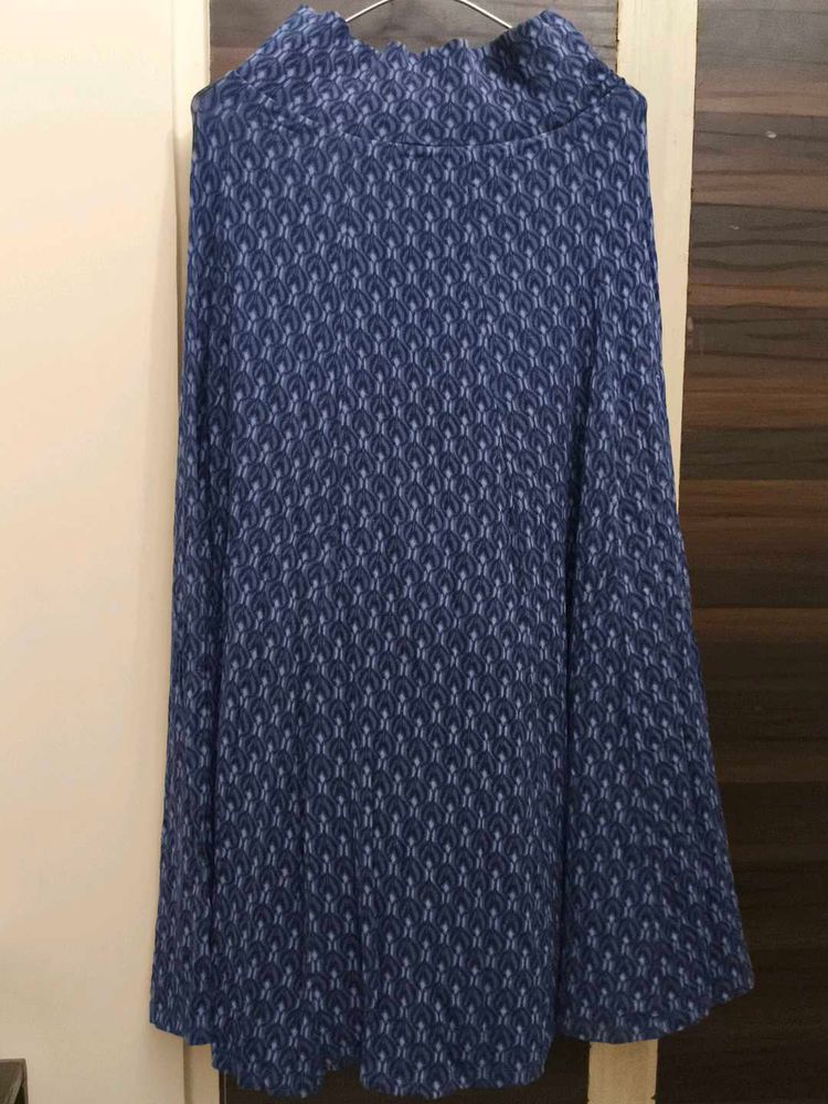 Navy Ethnic Butta Print Skirt