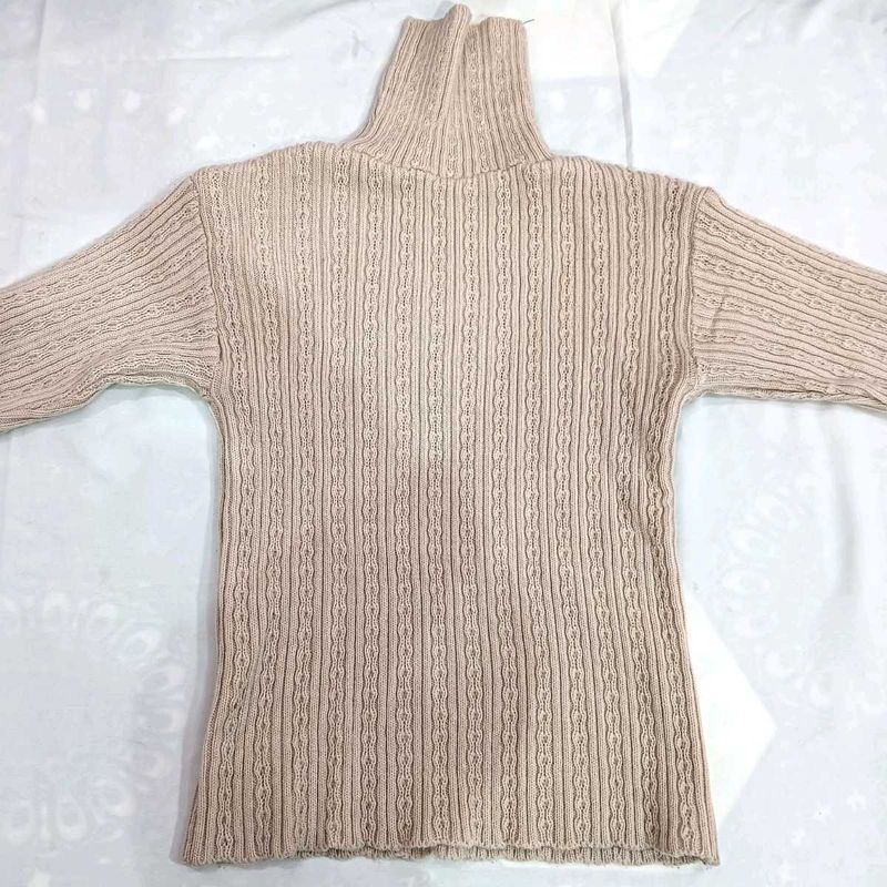 Cozy Beige Turtleneck Sweater