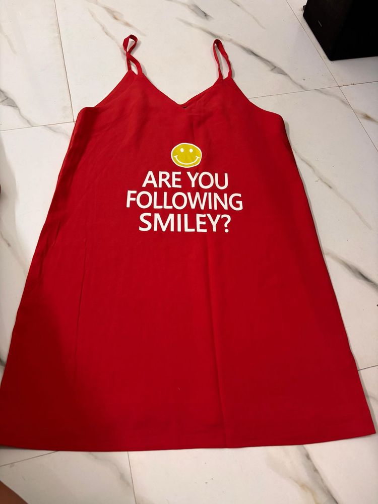 Red Smiley Face Dress