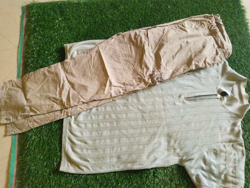 Combo Of Men&#39;s Jogger Type Lower And T -shirt