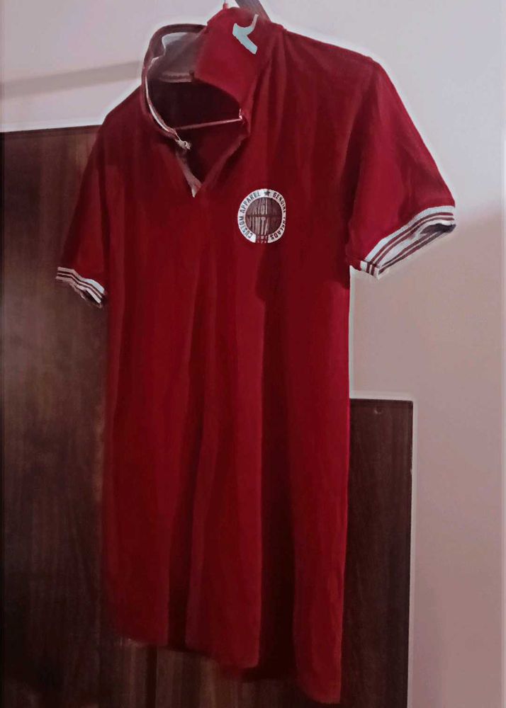 Vintage Styled Redish-Maroon T-SHIRT