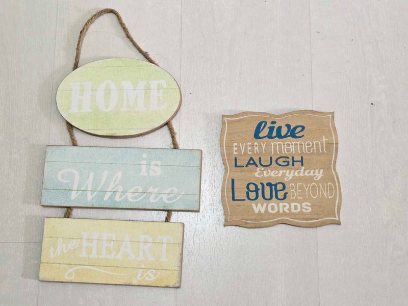 Voncasa Wooden Wall Hanging Set Of 2