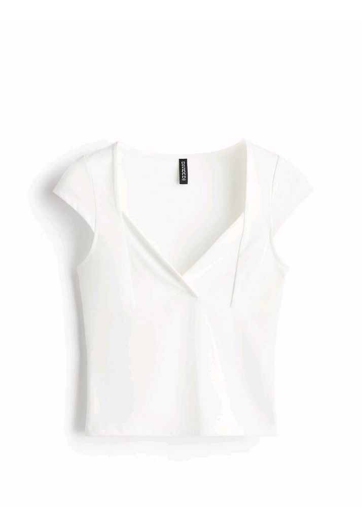 Chic White Wrap Crop Top