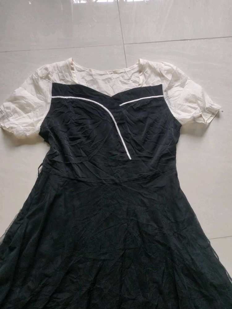Black &amp; White Dress with unique design