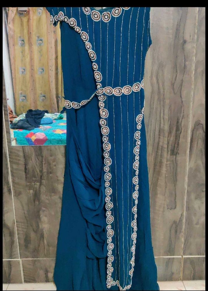 Elegant Blue Ethnic Gown
