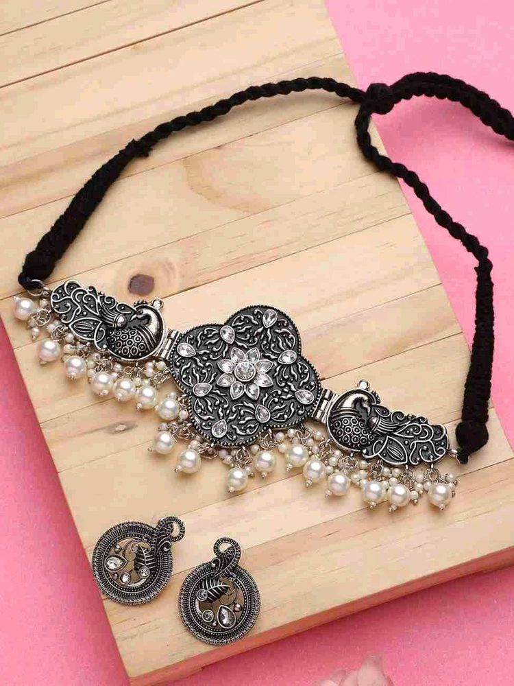 Beautiful Oxidised Choker Set