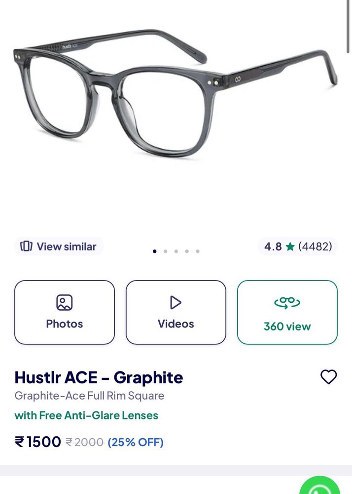 Lenskart Hustlr Eyeglasses-GRAPHITE