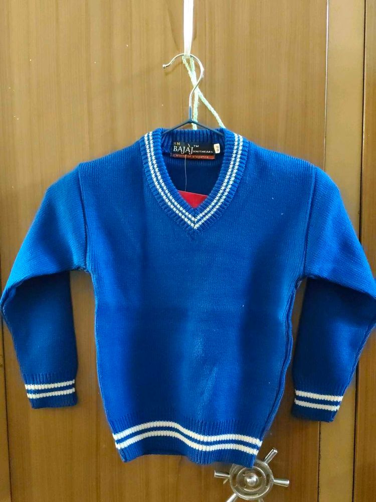 Blue School Sweater