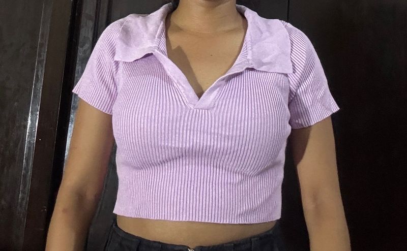 Cute Lilac Crop Top