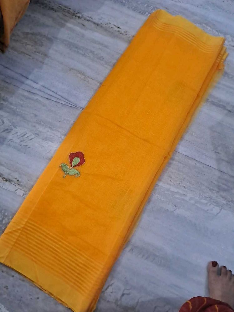 Elegant New Yellow Saree