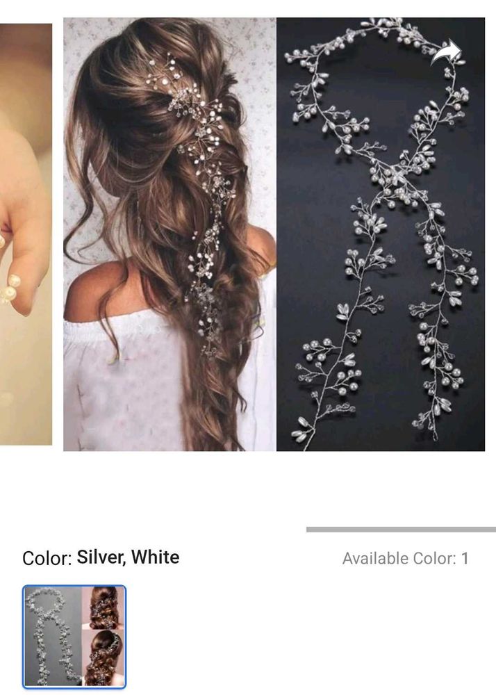 SAMYAK Wedding Hair Vine Headdress Chain (100 cm)