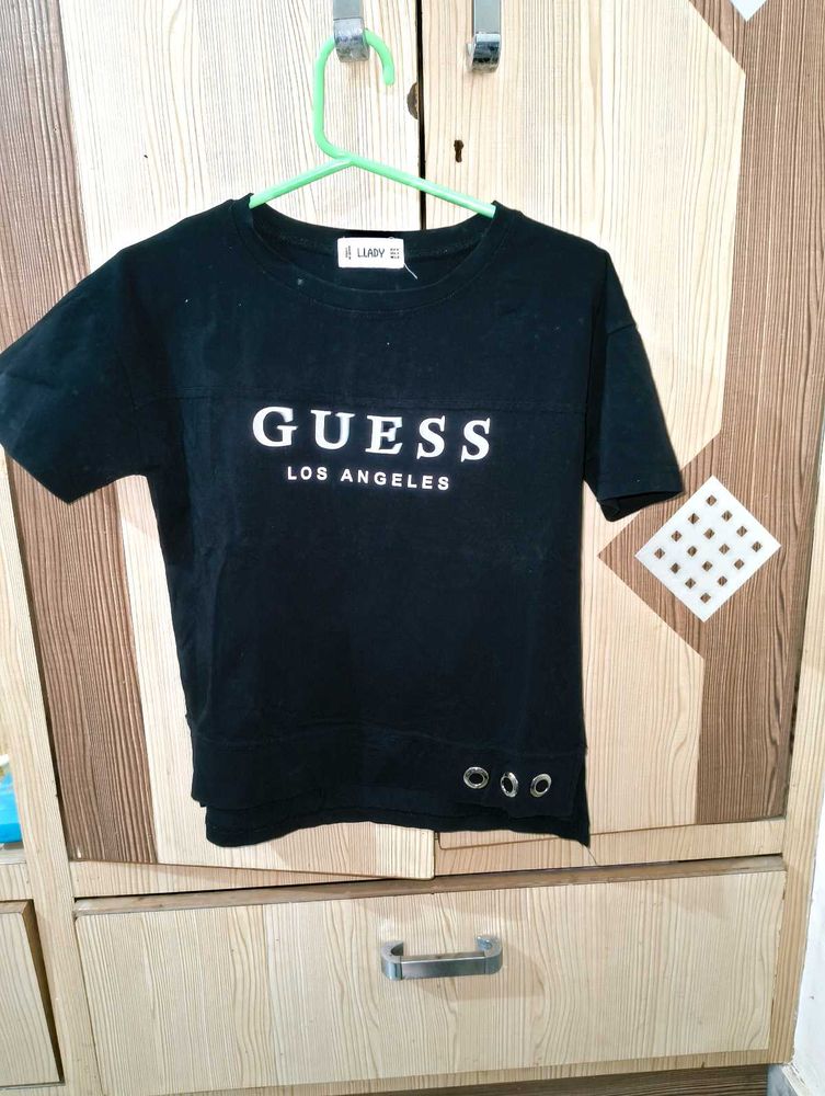Guess Black Graphic Tee
