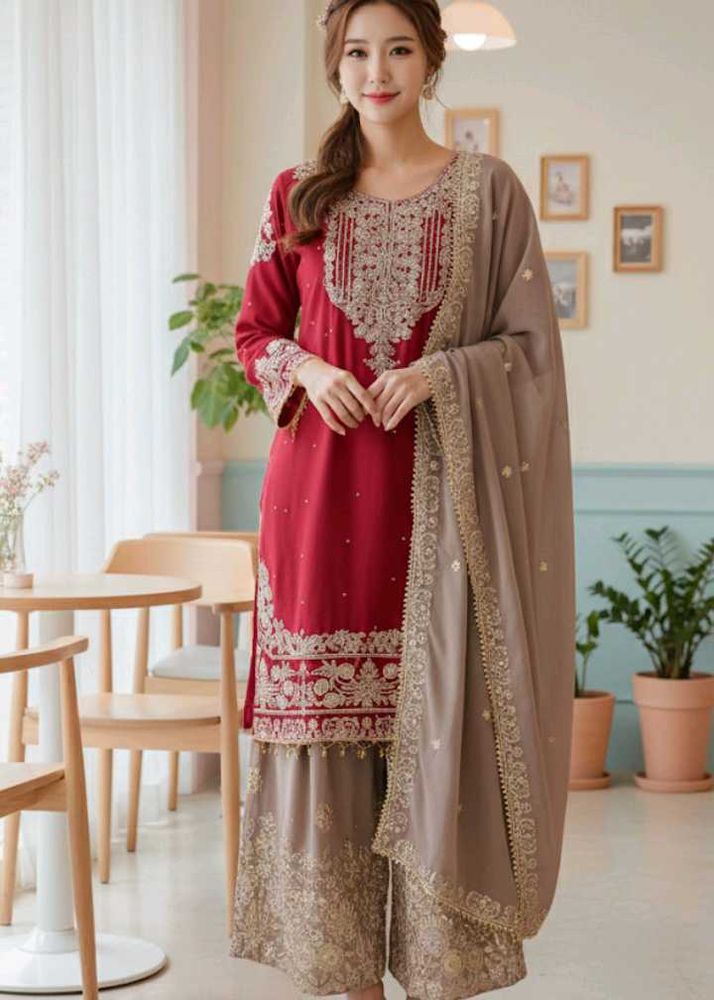 Elegant Embroidered Salwar Suit