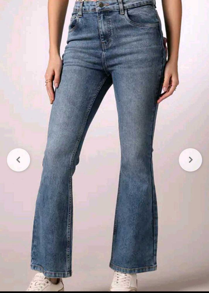 SHEIN BRAND Boot Cut Blue Denim Jeans