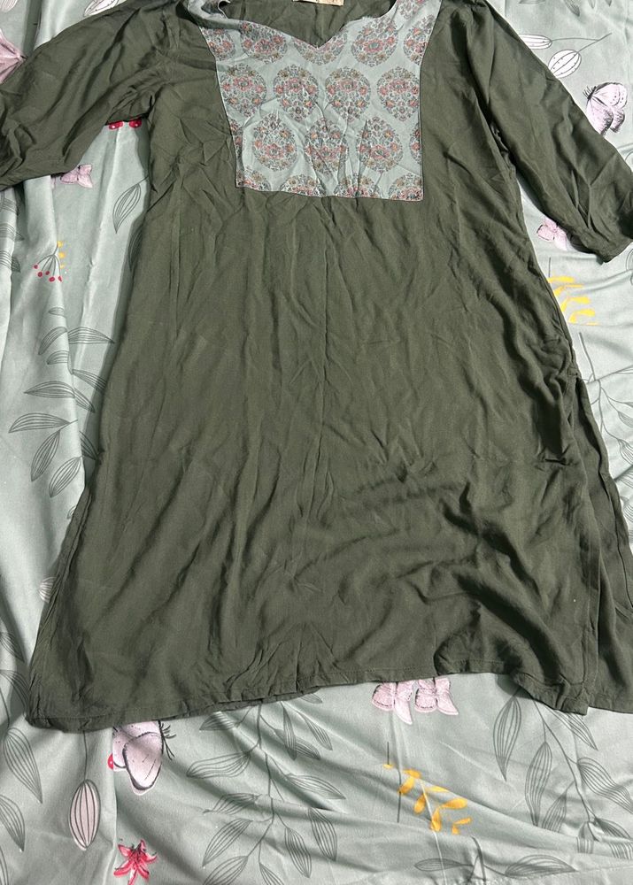 PRAKRITI SOLID KURTI SIZE : XL