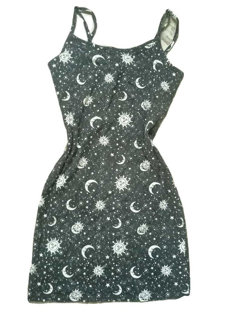 whimsical sun and moon mini dress