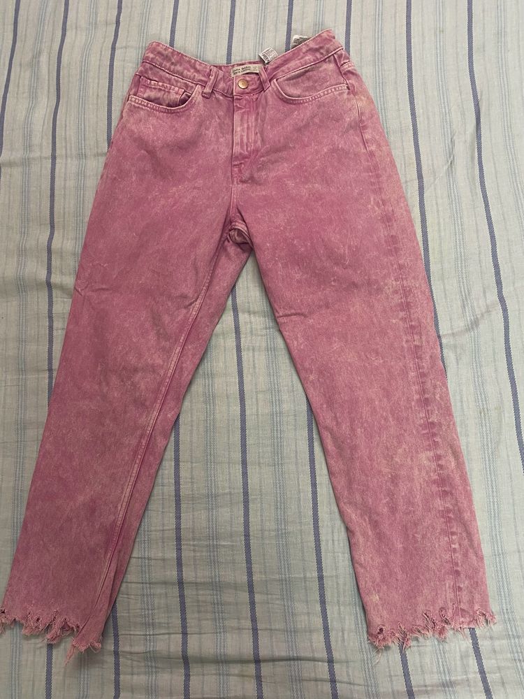 Zara pinteresty y2k pink Jeans 🩷