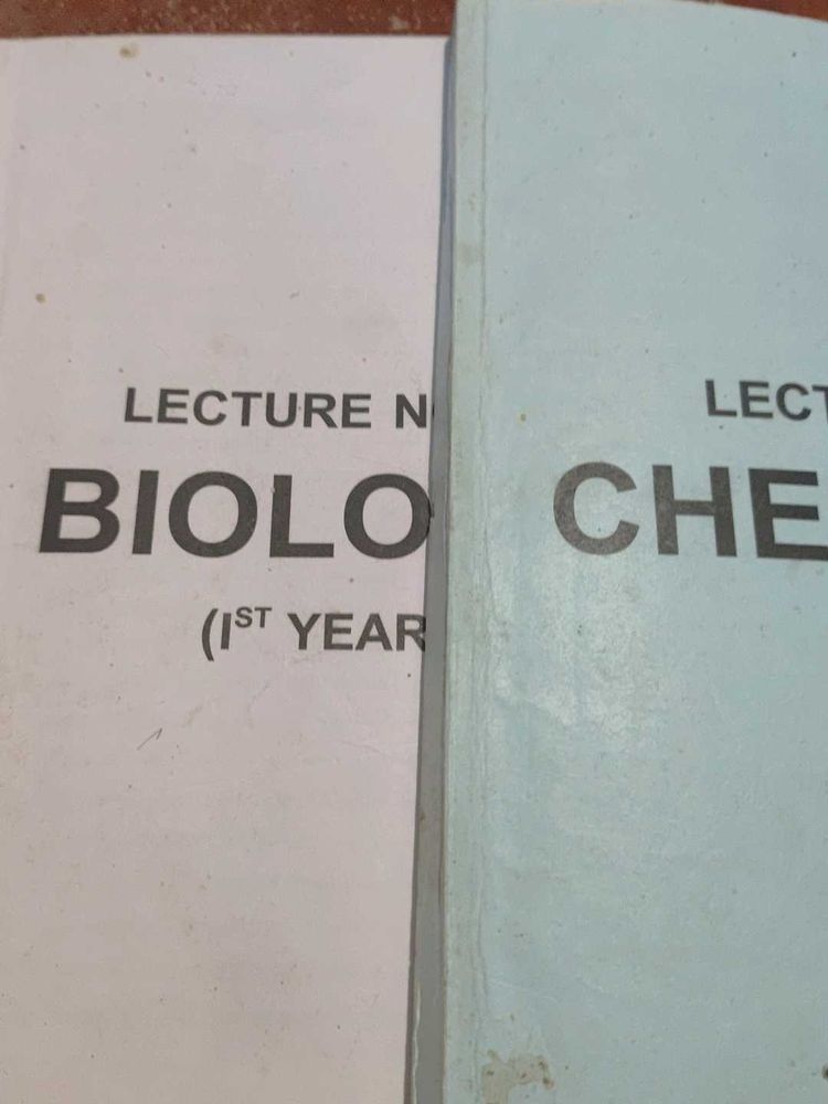 First Year Biology and Chemistry Lecture Notes
