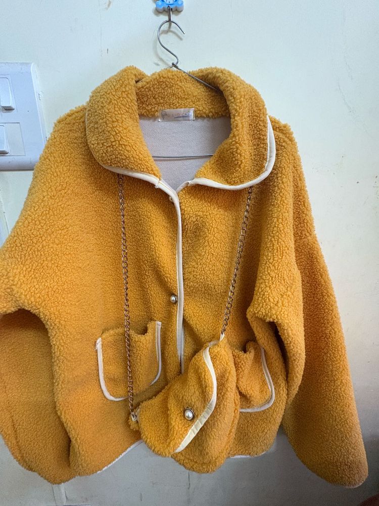 Cute Yellow Fleece Jacket