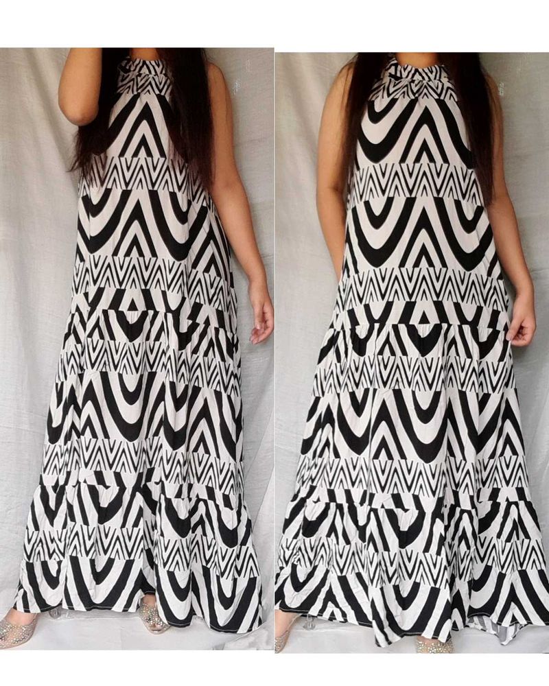 Black &amp; White Maxi Dress