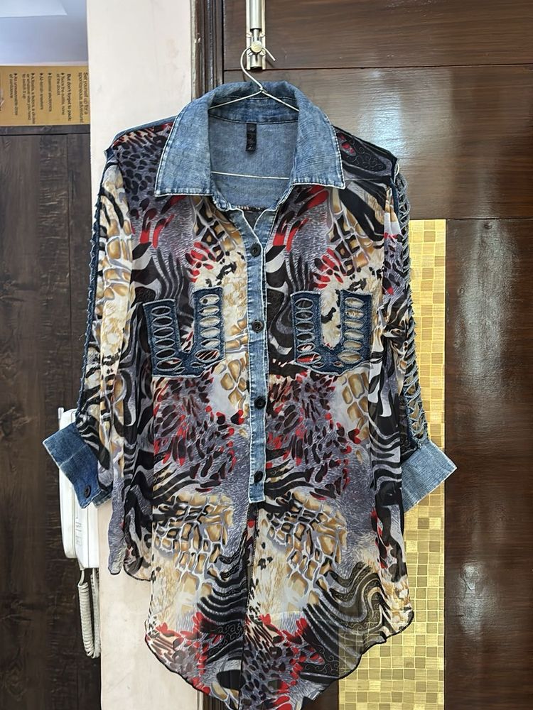 Multicolour Denim Shirt