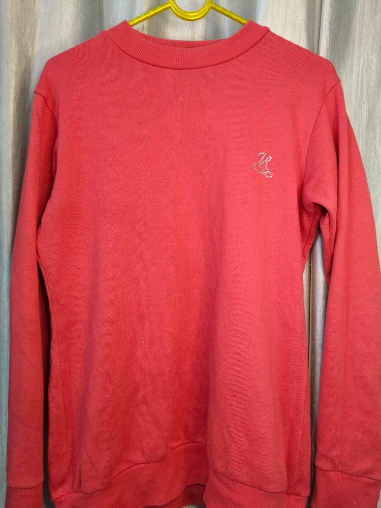 Red Pullover Sweatshirt