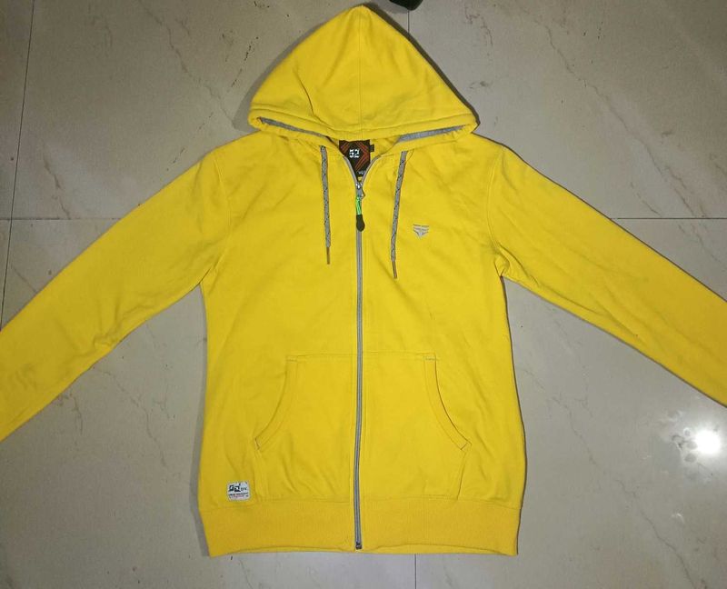 Yellow Zip-Up Hoodie