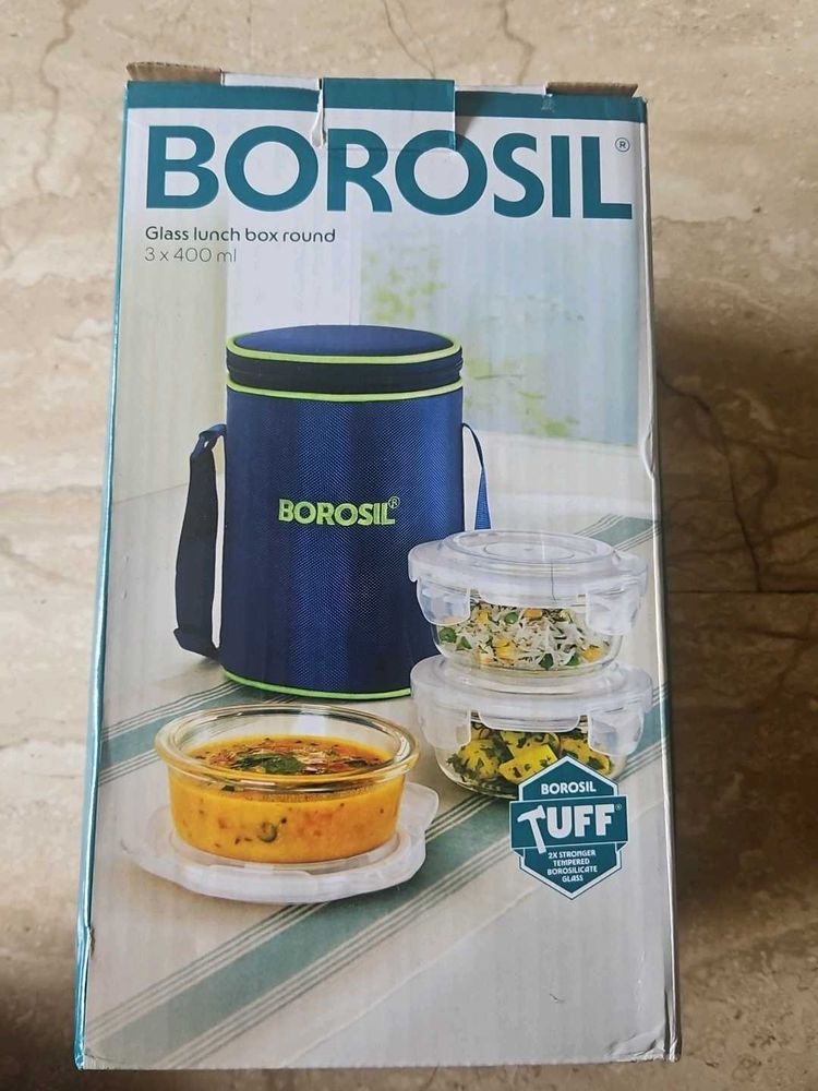 Borosil Glass Lunch Box (Set of 3)