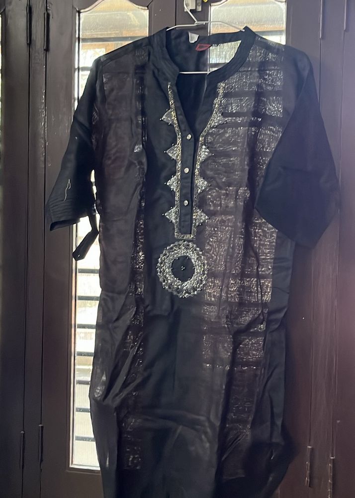Men’s Black Ethnic Kurta