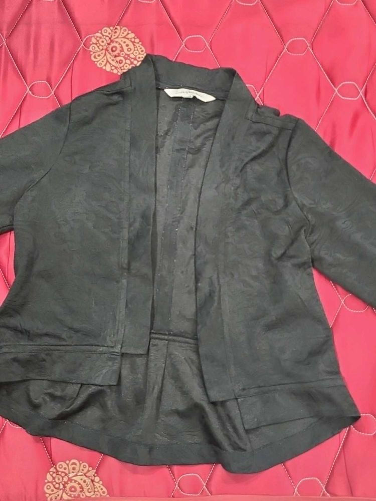 Elegant Black Open Front Shrug