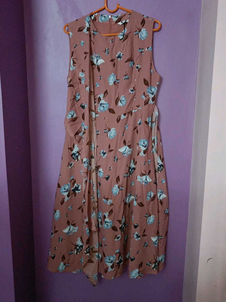 Floral Print Sleeveless Dress