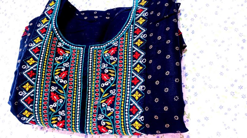 Embroidered Blue Kurta
