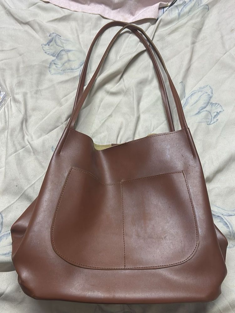 Leather Brown Tote Bag