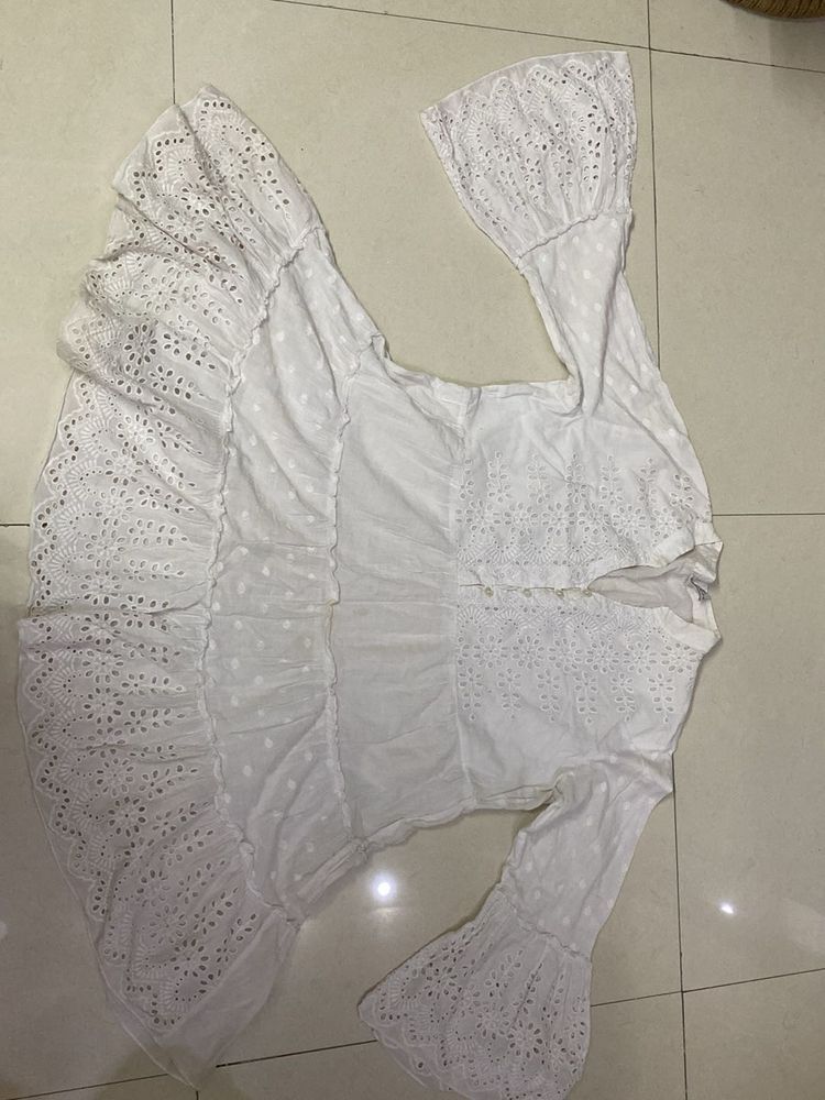 White Cut Out Dress