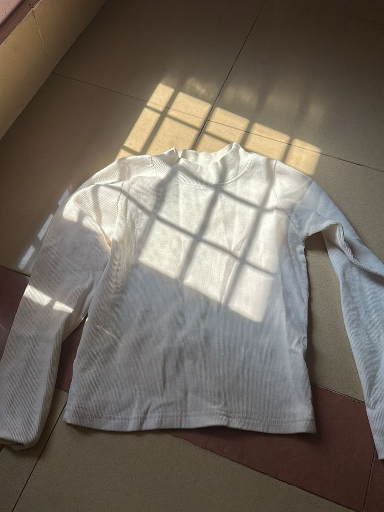 White Long Sleeve Top